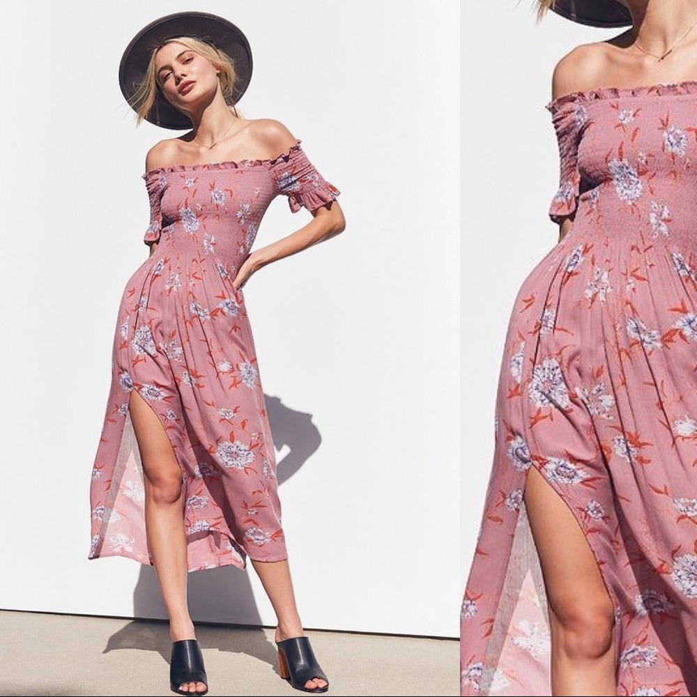 Kimchi Blue Smocked Midi Dress